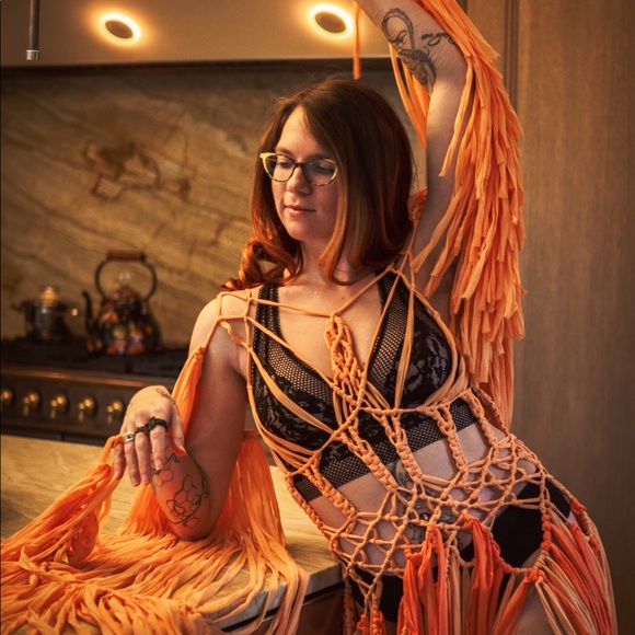 Handmade Corset Macramé Dress - Picture 15 of 17